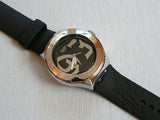 Black steps Swatch watch