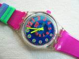 1993 Swiss Swatch Stop watch Le Walk, Le Swatch, Le Game NOS Andale Please read