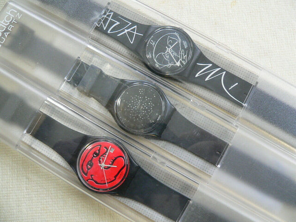 1988 MAEGHT Foundation set 3 swatch watches GZ401 GZ111 GZ110