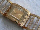 Square Brilliant Bangle Gold SUBM107G