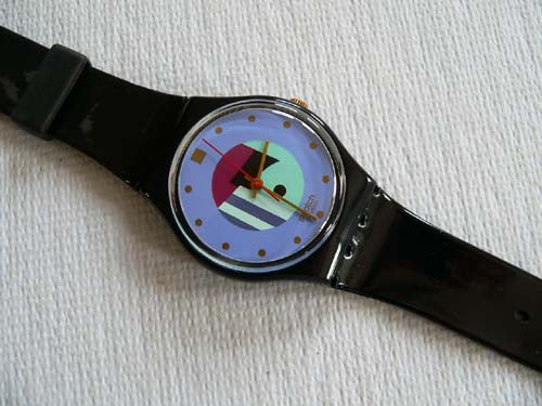 Black Inlay GB145 Swatch Watch (Please read)