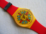 Modele Avec Personnages GZ100 Keith Haring Swatch Watch (Please read)