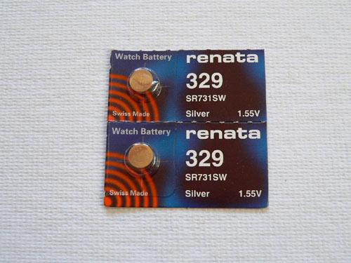 Renata Battery 329 LOT OF TWO