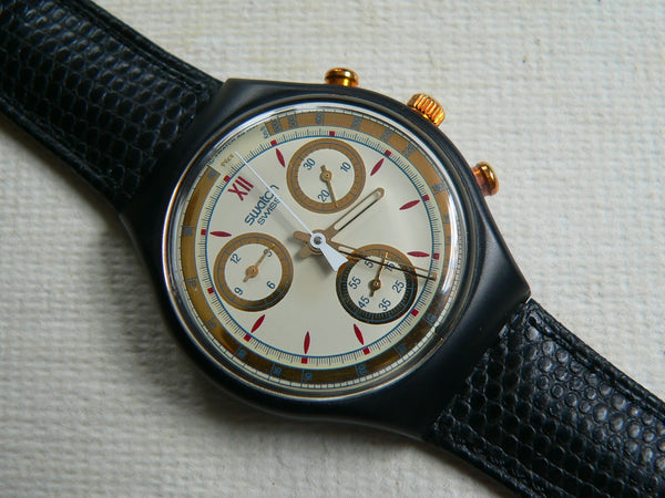 Black Award SCB108BL Chrono Swatch Watch
