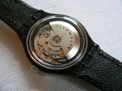 Black Motion Swatch Watch