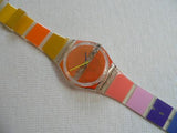 Orange Painted Time GK378 Swatch Watch