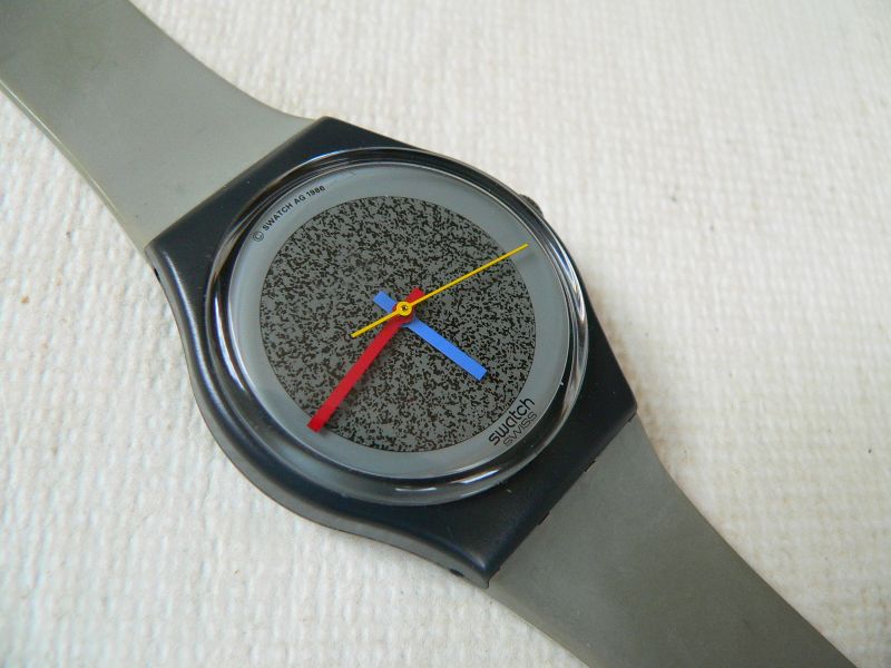 Swatch Watch - GA104 - GREY FLANNEL Vintage Swatch Watch Grey Flannel GA104 1987 by ThatIsSoFunny main image 3