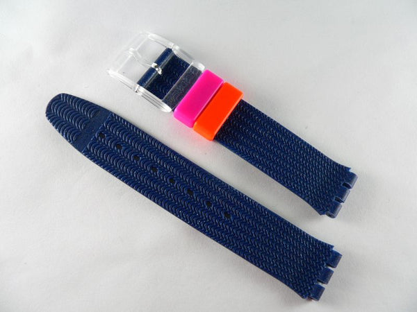 Blue Plastic with stripe band
